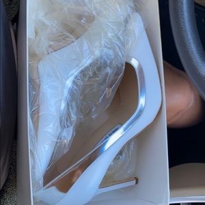 White Manolo heels